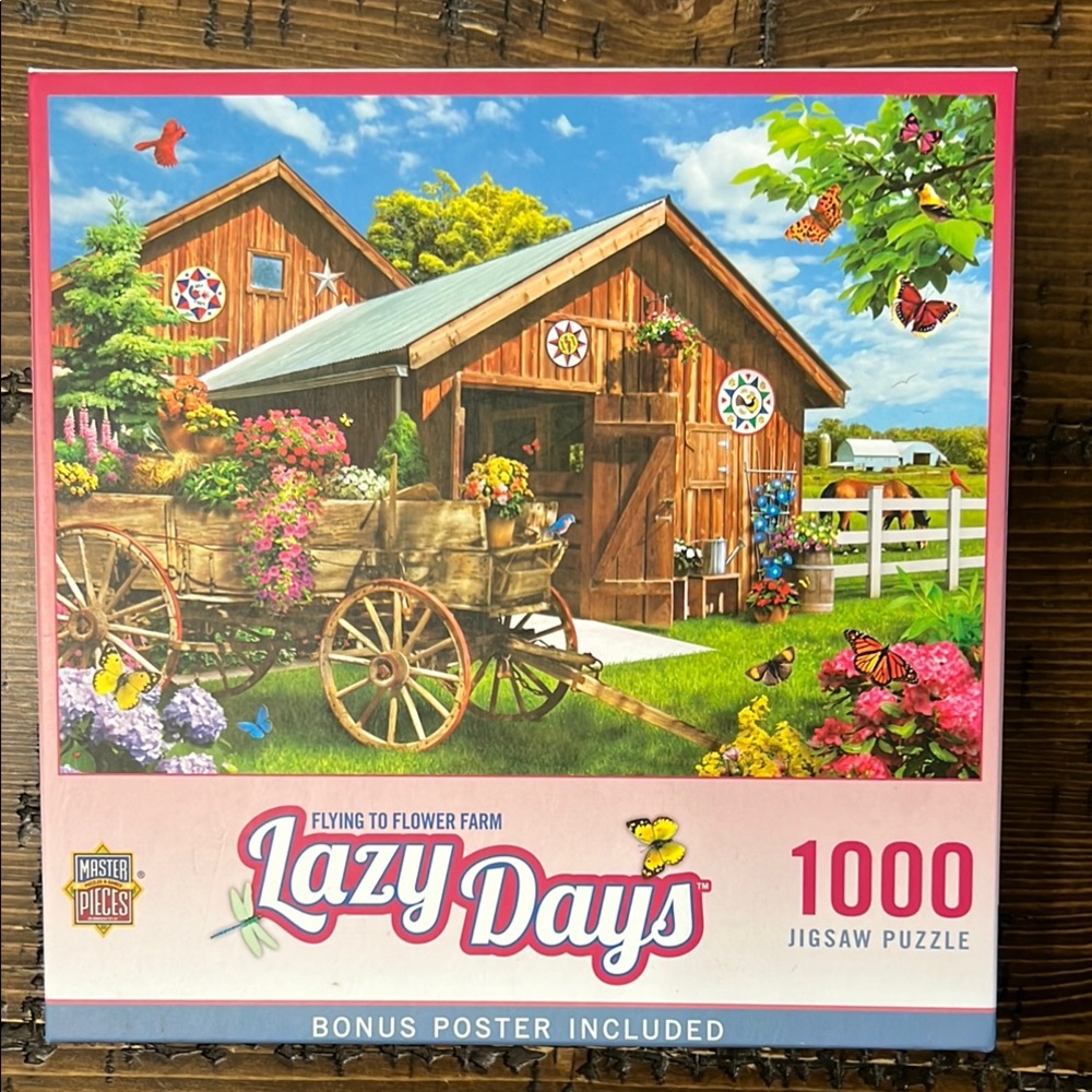 Lazy Days 1000-Piece Jigsaw Puzzle - Colorful Farm Scene